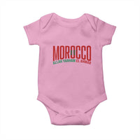 Morocco Flag Pride Allah Yarham El Ahmar Baby Onesie Moroccan Soccer Football Fans Gift