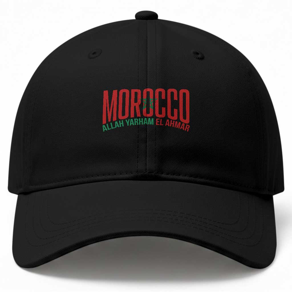 Morocco Flag Pride Allah Yarham El Ahmar Baseball Cap Moroccan Soccer Football Fans Gift