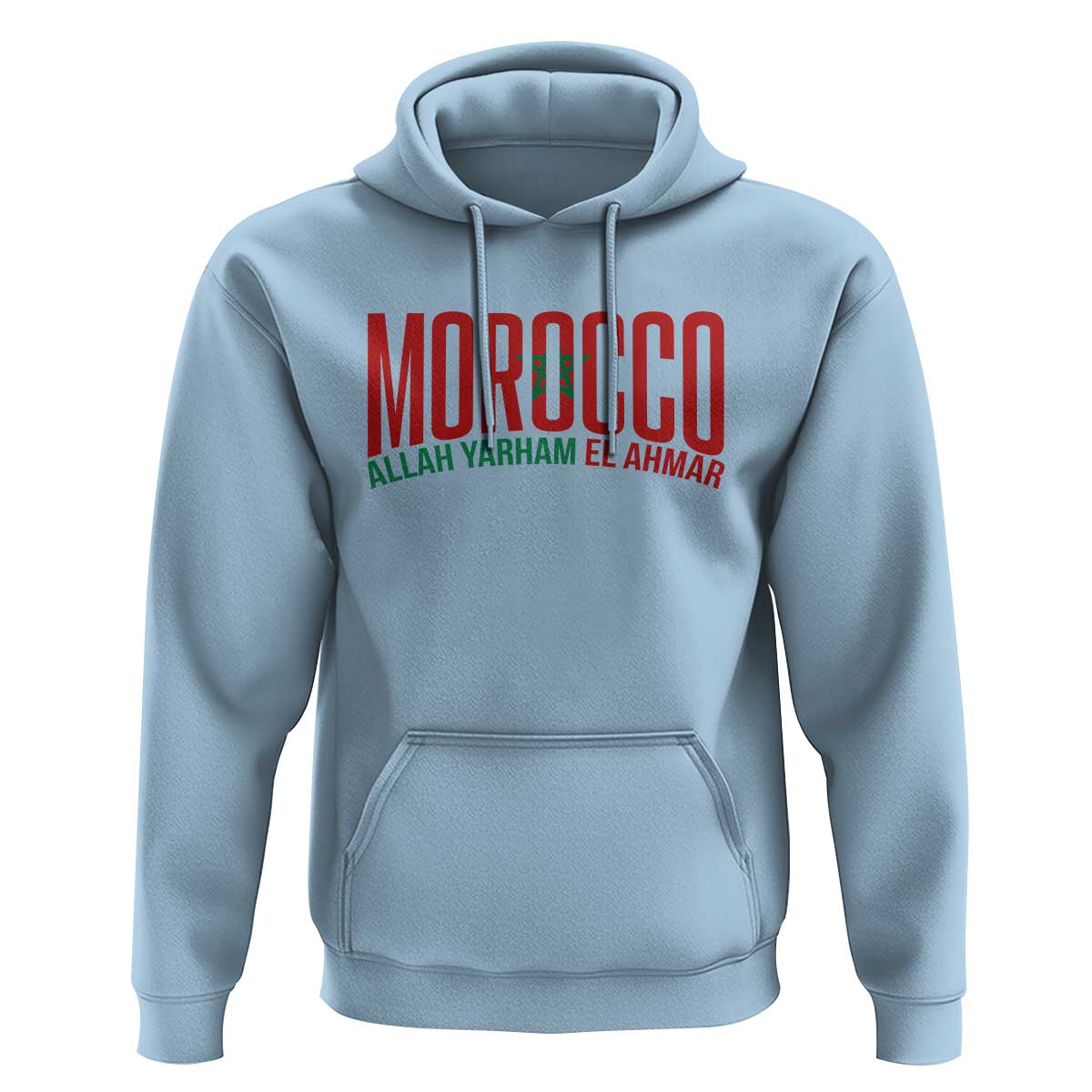 Morocco Flag Pride Allah Yarham El Ahmar Hoodie Moroccan Soccer Football Fans Gift