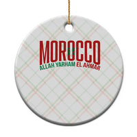 Morocco Flag Pride Allah Yarham El Ahmar Ceramic Ornament Moroccan Soccer Football Fans Gift