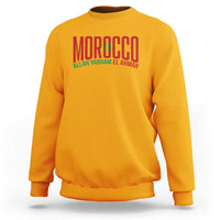 Morocco Flag Pride Allah Yarham El Ahmar Sweatshirt Moroccan Soccer Football Fans Gift