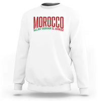 Morocco Flag Pride Allah Yarham El Ahmar Sweatshirt Moroccan Soccer Football Fans Gift