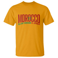 Morocco Flag Pride Allah Yarham El Ahmar T Shirt Moroccan Soccer Football Fans Gift