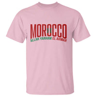Morocco Flag Pride Allah Yarham El Ahmar T Shirt Moroccan Soccer Football Fans Gift