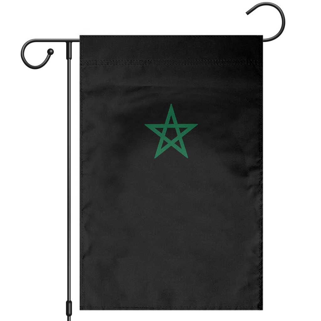 Minimalist Morocco Flag Star Garden Flag Proud Moroccan Heritage Cultural Roots Pride