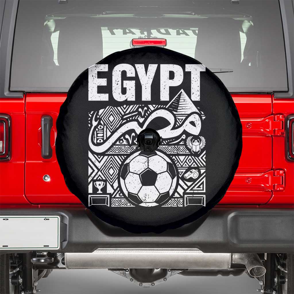 Egypt Soccer Misr Pride Arabic Calligraphy Spare Tire Cover Egyptian Football Fans Ancient Pyramid Heritage Graphic
