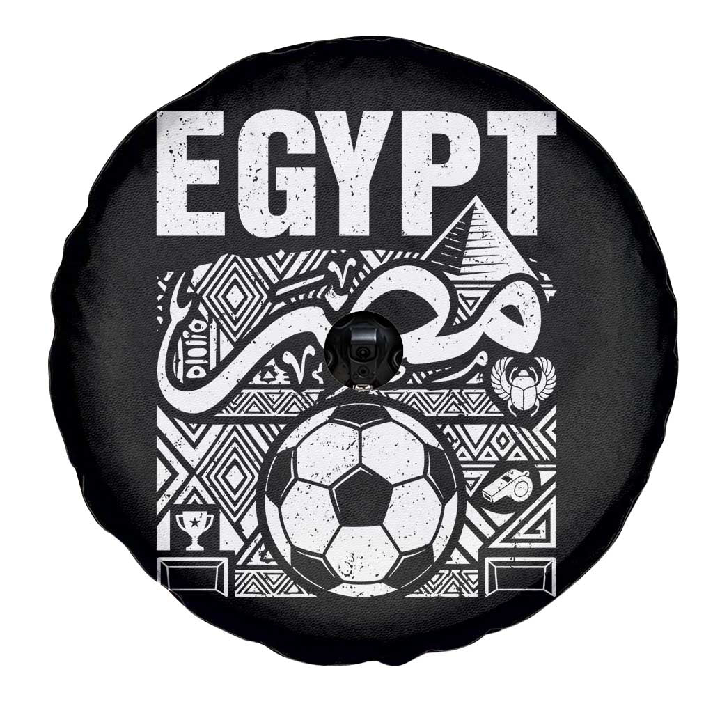 Egypt Soccer Misr Pride Arabic Calligraphy Spare Tire Cover Egyptian Football Fans Ancient Pyramid Heritage Graphic
