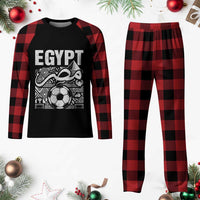 Egypt Soccer Misr Pride Arabic Calligraphy Plaid Pajama Set Egyptian Football Fans Ancient Pyramid Heritage Graphic