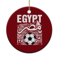 Egypt Soccer Misr Pride Arabic Calligraphy Ceramic Ornament Egyptian Football Fans Ancient Pyramid Heritage Graphic