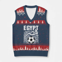 Egypt Soccer Misr Pride Arabic Calligraphy V-Neck Knit Sweater Vest Egyptian Football Fans Ancient Pyramid Heritage Graphic