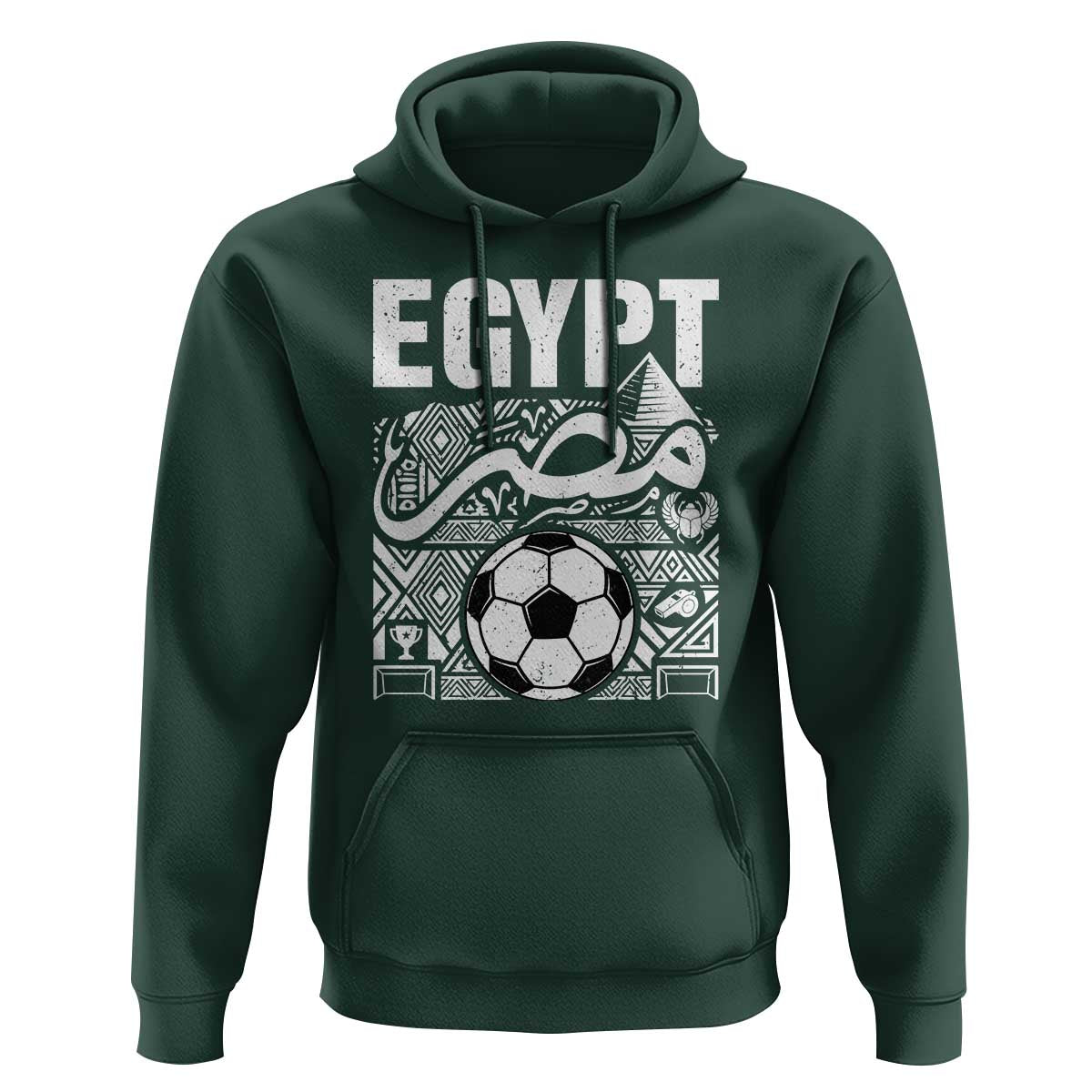 Egypt Soccer Misr Pride Arabic Calligraphy Hoodie Egyptian Football Fans Ancient Pyramid Heritage Graphic
