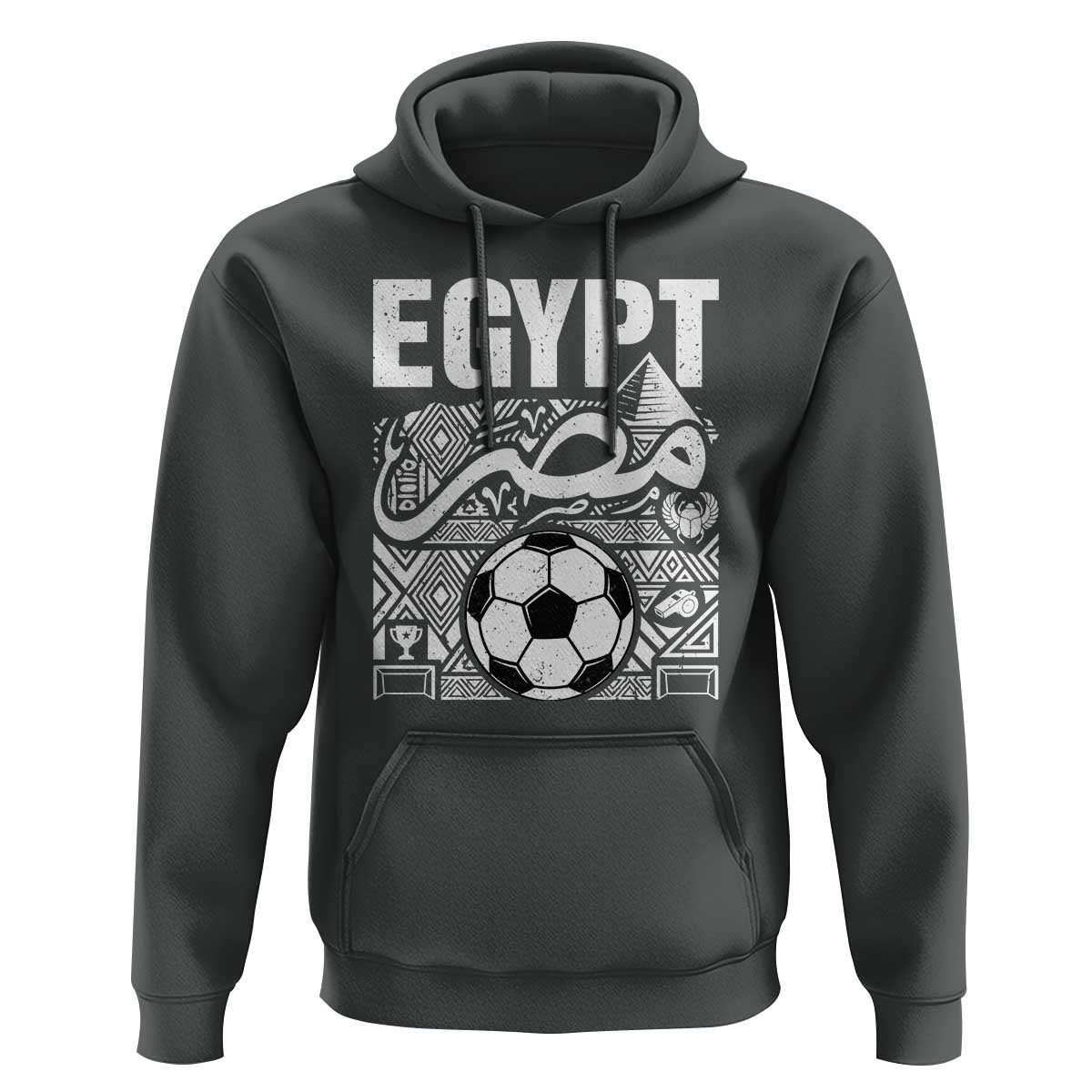 Egypt Soccer Misr Pride Arabic Calligraphy Hoodie Egyptian Football Fans Ancient Pyramid Heritage Graphic