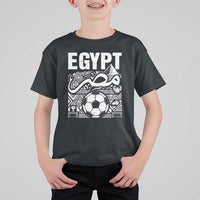 Egypt Soccer Misr Pride Arabic Calligraphy T Shirt For Kid Egyptian Football Fans Ancient Pyramid Heritage Graphic