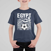 Egypt Soccer Misr Pride Arabic Calligraphy T Shirt For Kid Egyptian Football Fans Ancient Pyramid Heritage Graphic