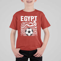 Egypt Soccer Misr Pride Arabic Calligraphy T Shirt For Kid Egyptian Football Fans Ancient Pyramid Heritage Graphic