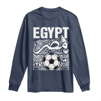 Egypt Soccer Misr Pride Arabic Calligraphy Long Sleeve Shirt Egyptian Football Fans Ancient Pyramid Heritage Graphic