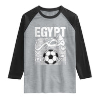 Egypt Soccer Misr Pride Arabic Calligraphy Raglan Shirt Egyptian Football Fans Ancient Pyramid Heritage Graphic