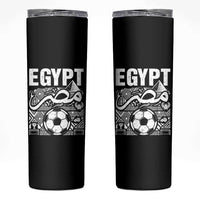 Egypt Soccer Misr Pride Arabic Calligraphy Skinny Tumbler Egyptian Football Fans Ancient Pyramid Heritage Graphic