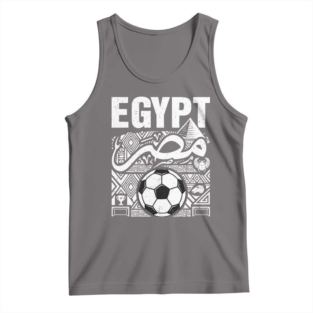 Egypt Soccer Misr Pride Arabic Calligraphy Tank Top Egyptian Football Fans Ancient Pyramid Heritage Graphic