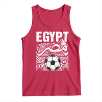 Egypt Soccer Misr Pride Arabic Calligraphy Tank Top Egyptian Football Fans Ancient Pyramid Heritage Graphic