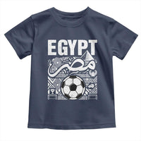 Egypt Soccer Misr Pride Arabic Calligraphy Toddler T Shirt Egyptian Football Fans Ancient Pyramid Heritage Graphic