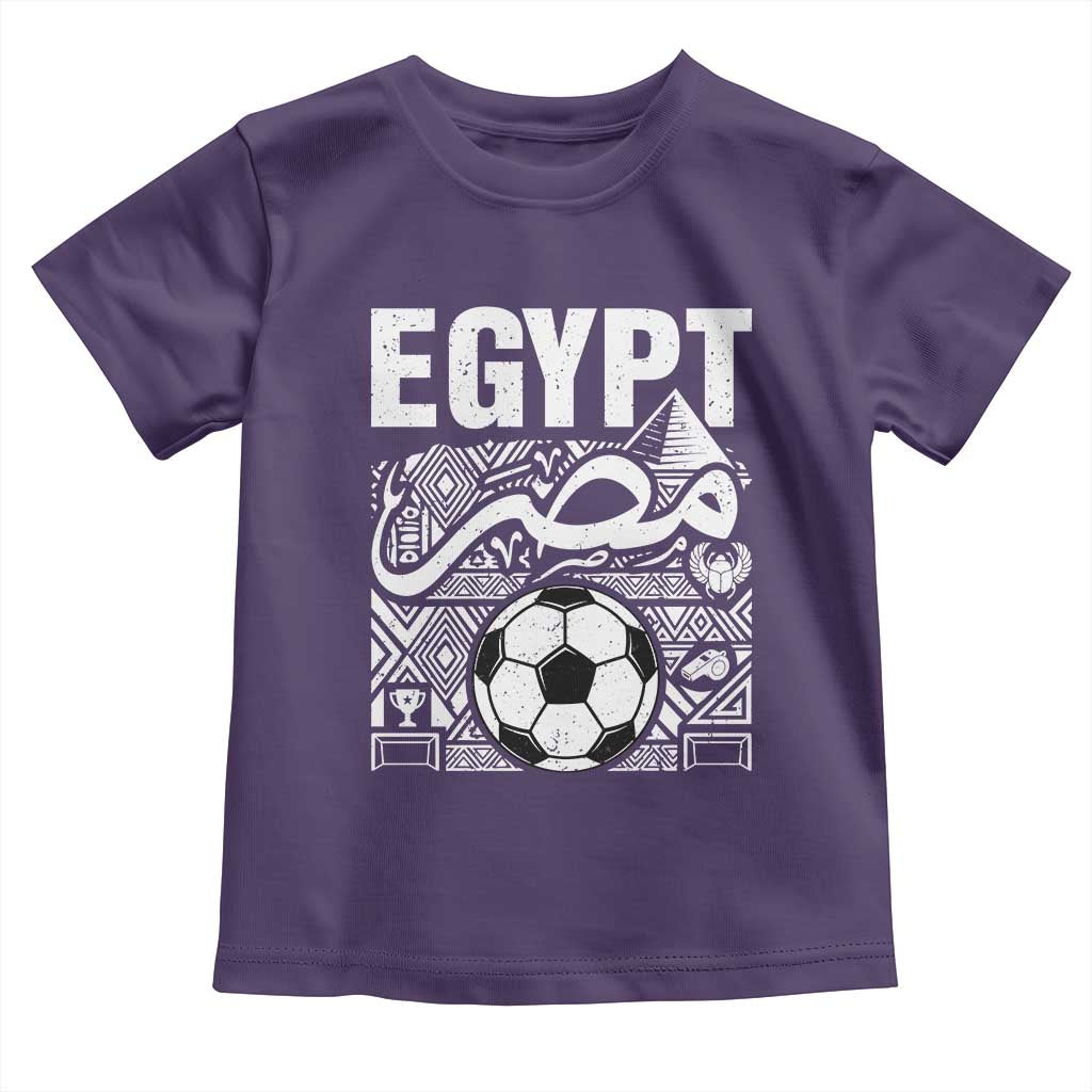 Egypt Soccer Misr Pride Arabic Calligraphy Toddler T Shirt Egyptian Football Fans Ancient Pyramid Heritage Graphic