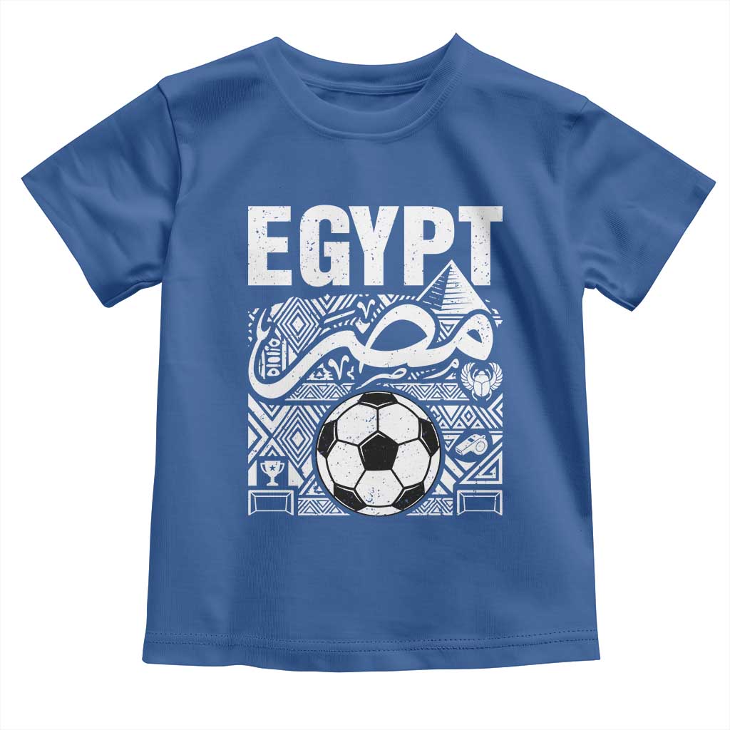 Egypt Soccer Misr Pride Arabic Calligraphy Toddler T Shirt Egyptian Football Fans Ancient Pyramid Heritage Graphic