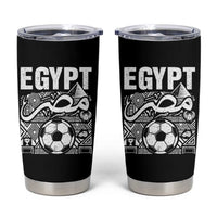 Egypt Soccer Misr Pride Arabic Calligraphy Tumbler Cup Egyptian Football Fans Ancient Pyramid Heritage Graphic