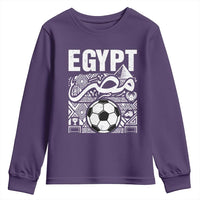 Egypt Soccer Misr Pride Arabic Calligraphy Youth Sweatshirt Egyptian Football Fans Ancient Pyramid Heritage Graphic