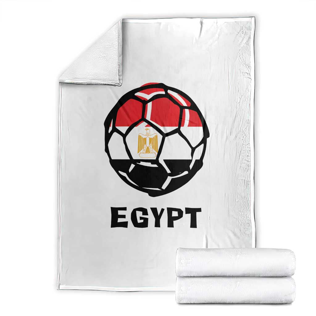 Egyptian Flag Soccer Ball Graphic Throw Blanket Egypt Pride Sports Football Fans Match Day