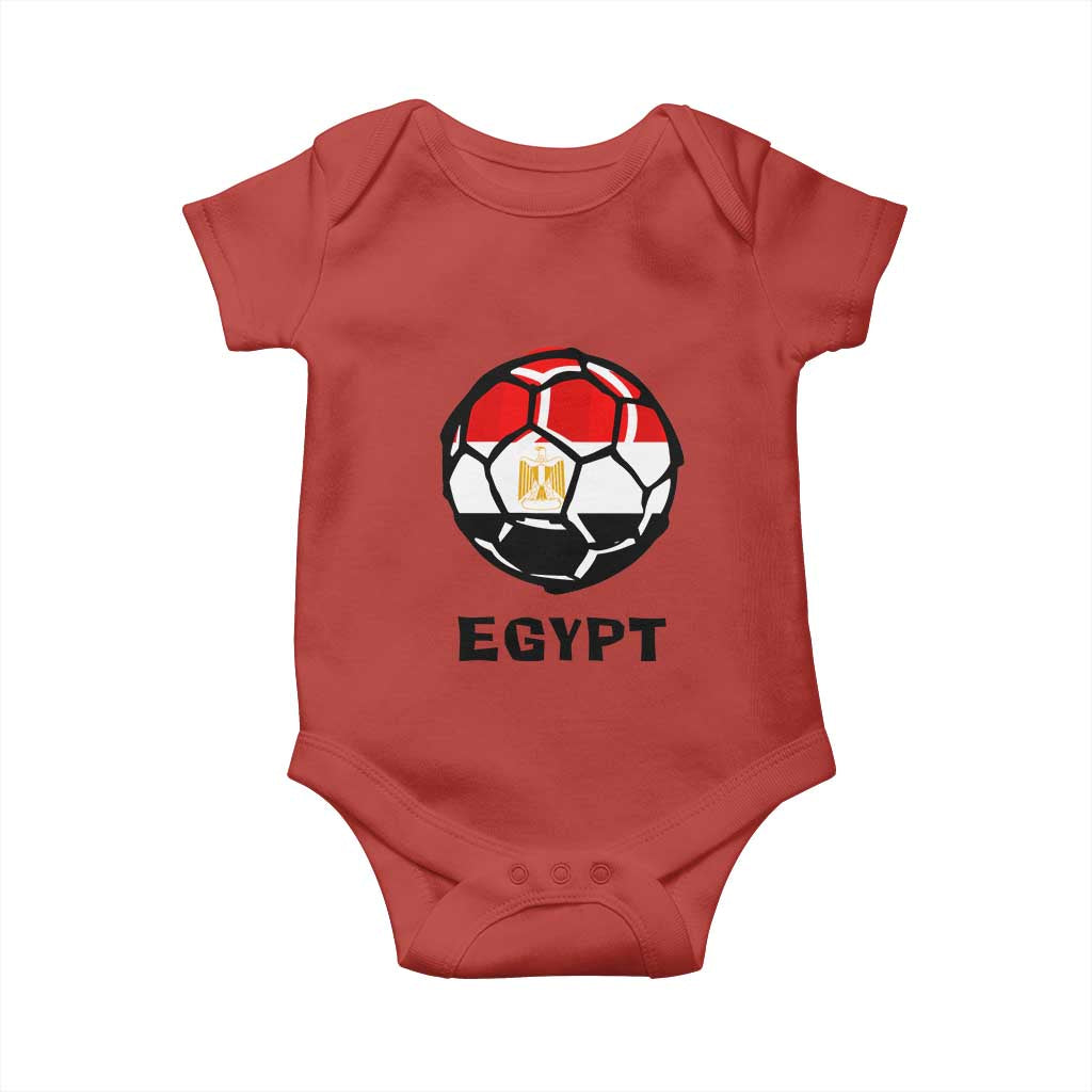 Egyptian Flag Soccer Ball Graphic Baby Onesie Egypt Pride Sports Football Fans Match Day