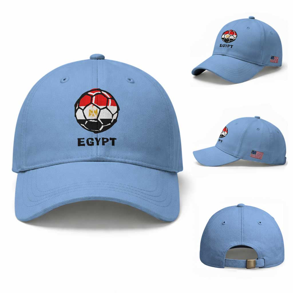 Egyptian Flag Soccer Ball Graphic Baseball Cap Egypt Pride Sports Football Fans Match Day