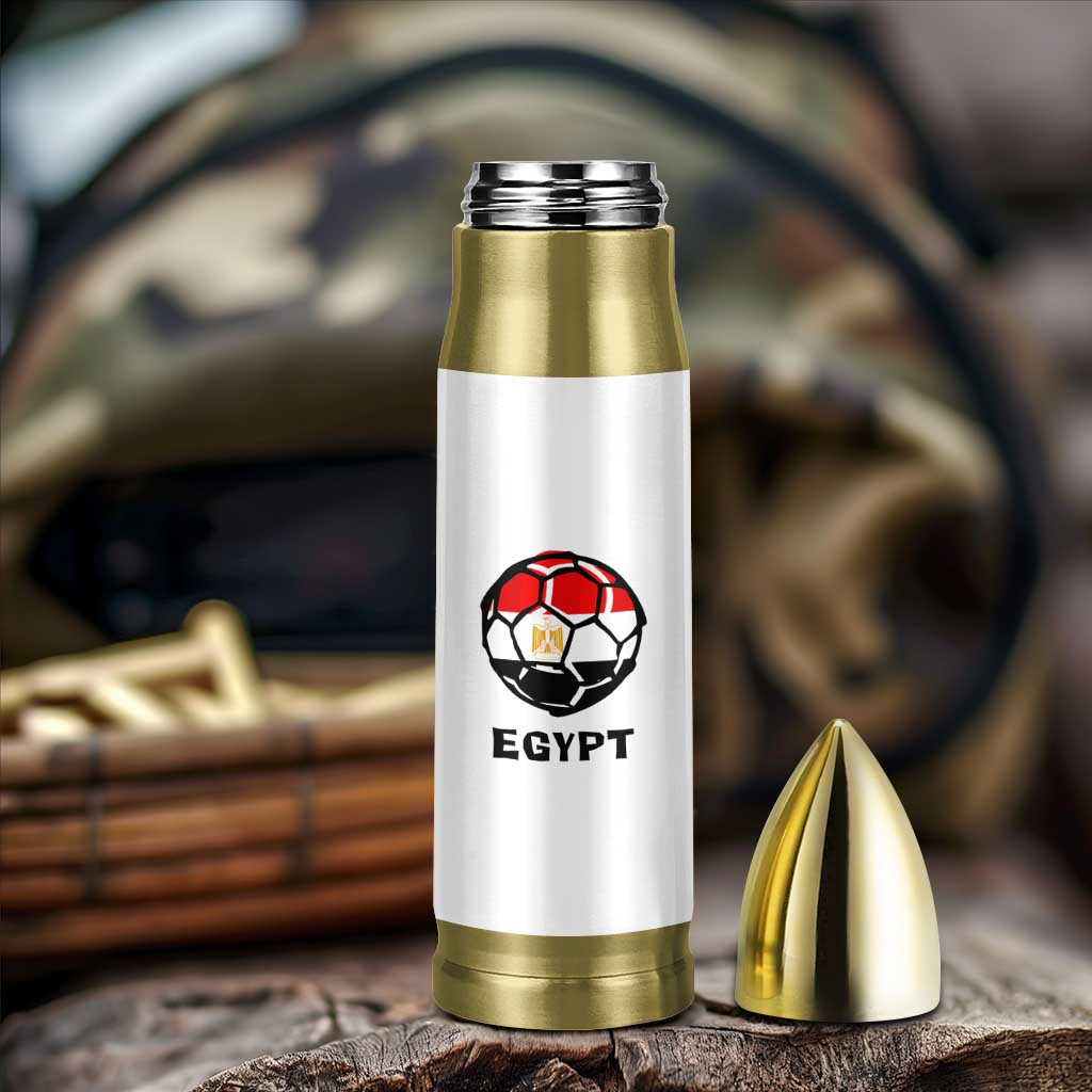 Egyptian Flag Soccer Ball Graphic Bullet Tumbler Egypt Pride Sports Football Fans Match Day