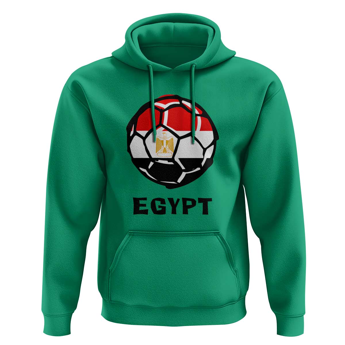 Egyptian Flag Soccer Ball Graphic Hoodie Egypt Pride Sports Football Fans Match Day