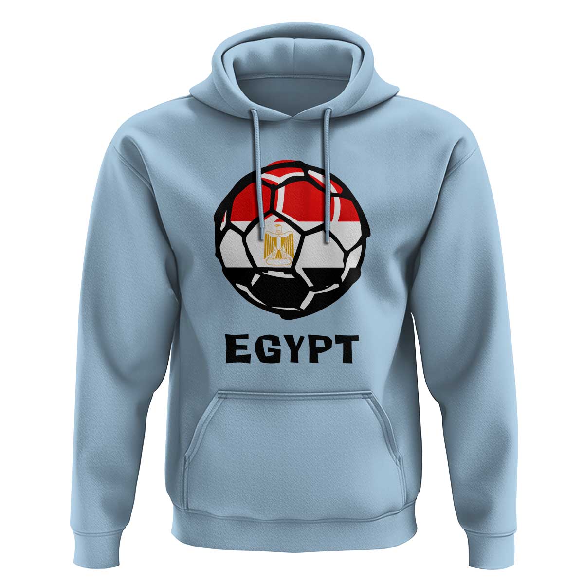 Egyptian Flag Soccer Ball Graphic Hoodie Egypt Pride Sports Football Fans Match Day