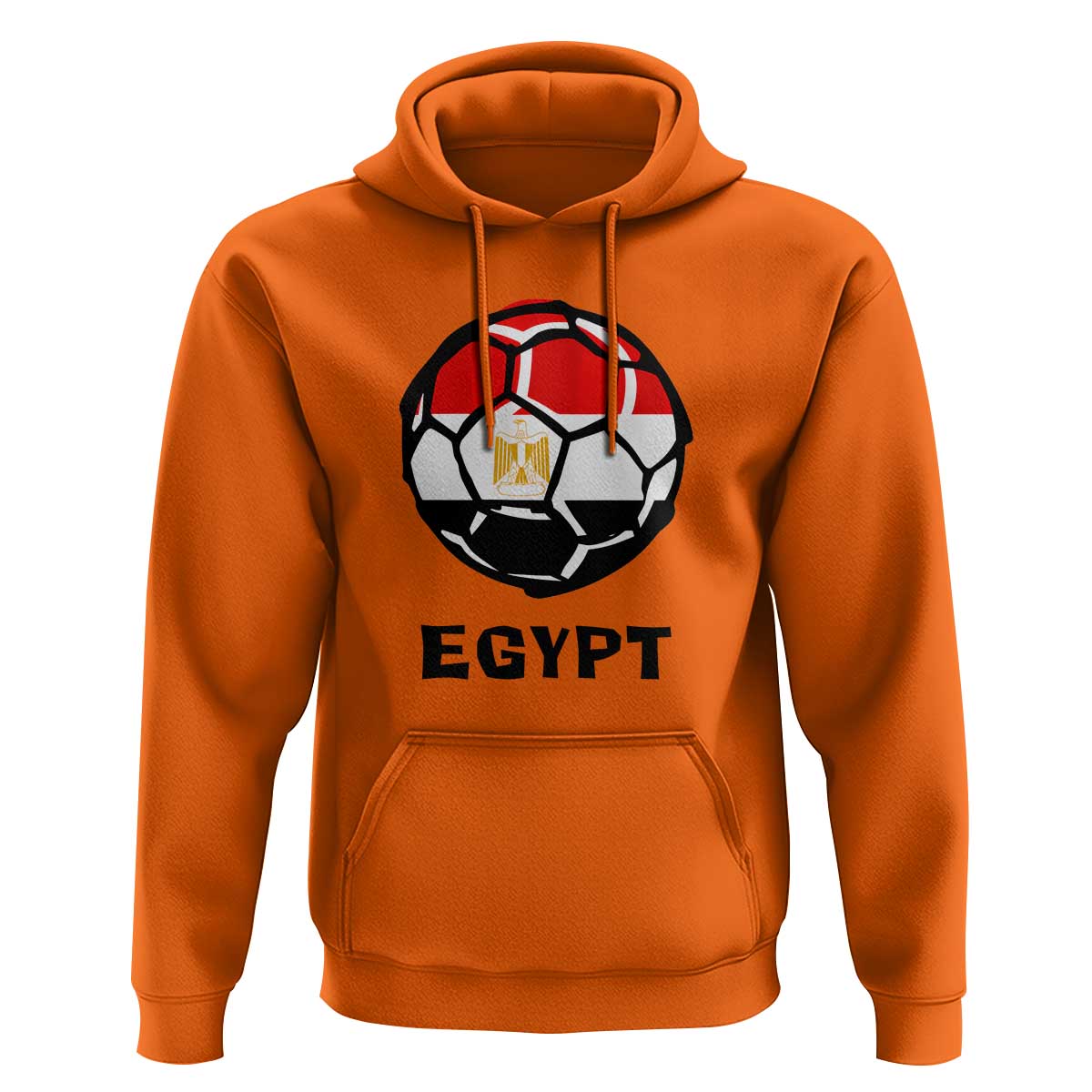 Egyptian Flag Soccer Ball Graphic Hoodie Egypt Pride Sports Football Fans Match Day