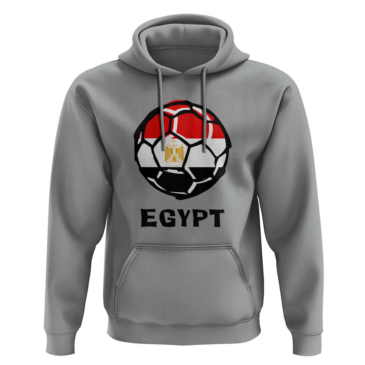 Egyptian Flag Soccer Ball Graphic Hoodie Egypt Pride Sports Football Fans Match Day