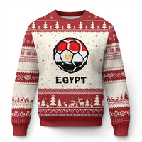 Egyptian Flag Soccer Ball Graphic Ugly Christmas Sweater Egypt Pride Sports Football Fans Match Day