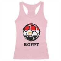 Egyptian Flag Soccer Ball Graphic Racerback Tank Top Egypt Pride Sports Football Fans Match Day