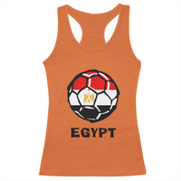 Egyptian Flag Soccer Ball Graphic Racerback Tank Top Egypt Pride Sports Football Fans Match Day