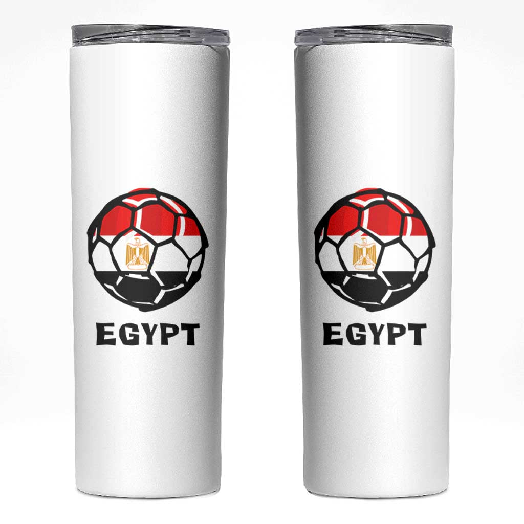 Egyptian Flag Soccer Ball Graphic Skinny Tumbler Egypt Pride Sports Football Fans Match Day