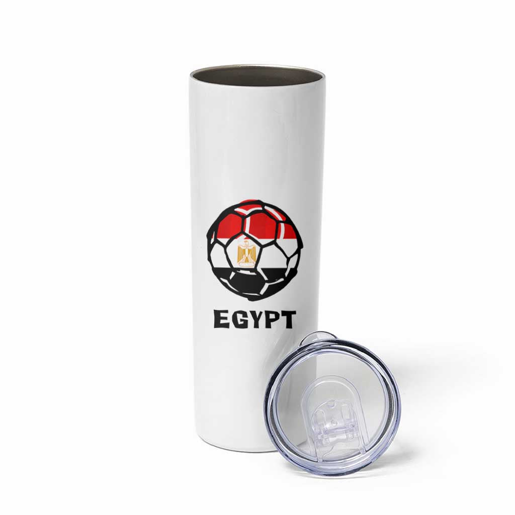 Egyptian Flag Soccer Ball Graphic Skinny Tumbler Egypt Pride Sports Football Fans Match Day