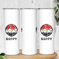 Egyptian Flag Soccer Ball Graphic Skinny Tumbler Egypt Pride Sports Football Fans Match Day