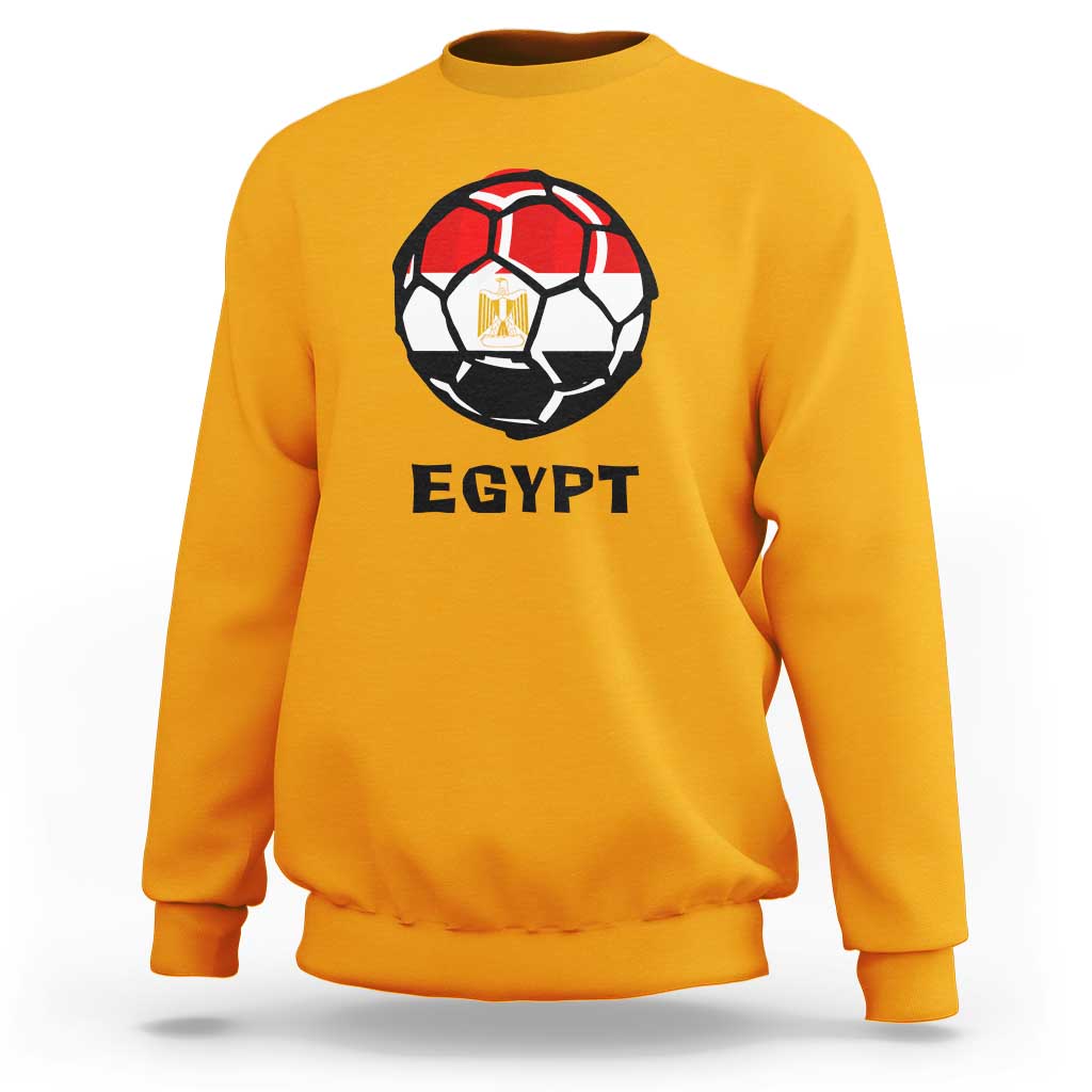 Egyptian Flag Soccer Ball Graphic Sweatshirt Egypt Pride Sports Football Fans Match Day