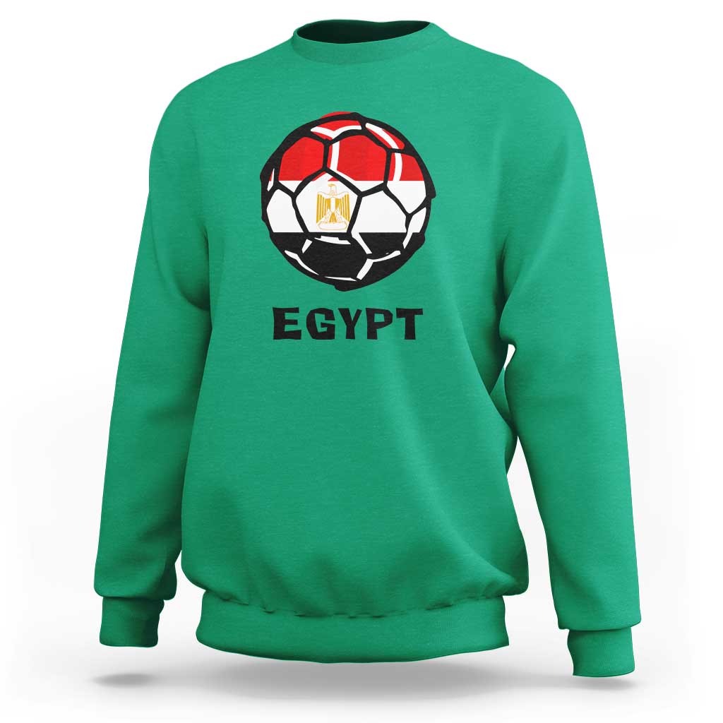 Egyptian Flag Soccer Ball Graphic Sweatshirt Egypt Pride Sports Football Fans Match Day