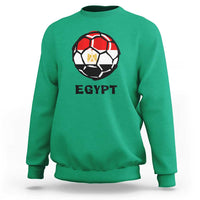 Egyptian Flag Soccer Ball Graphic Sweatshirt Egypt Pride Sports Football Fans Match Day