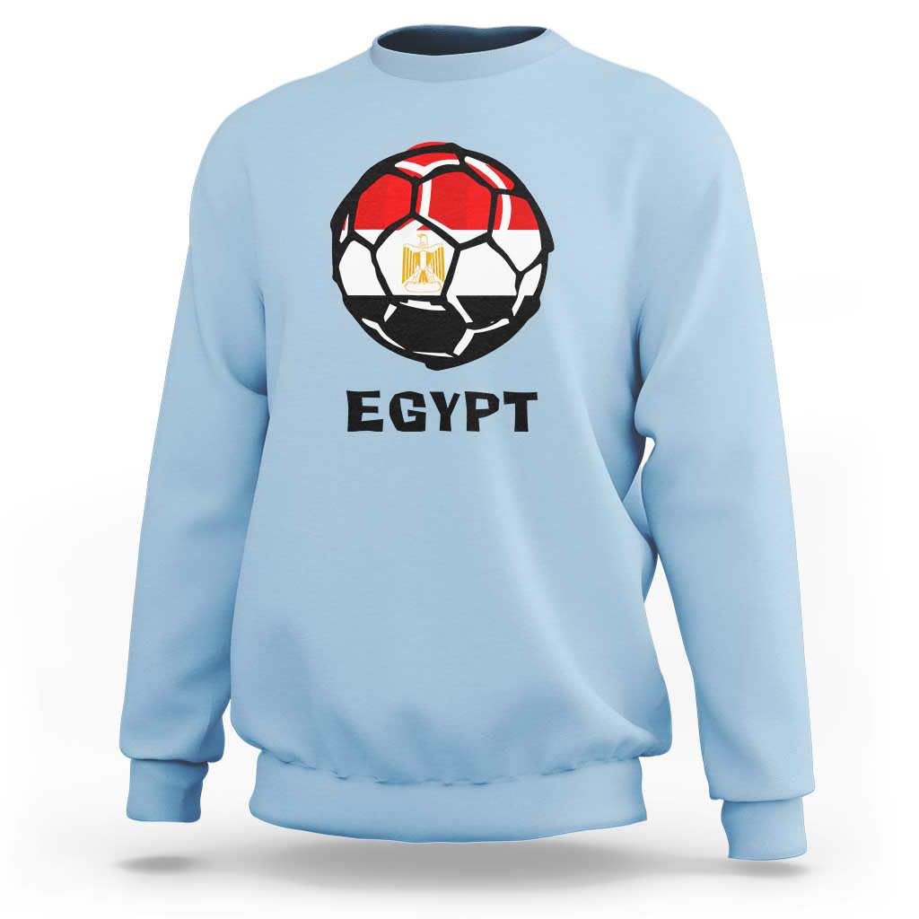 Egyptian Flag Soccer Ball Graphic Sweatshirt Egypt Pride Sports Football Fans Match Day