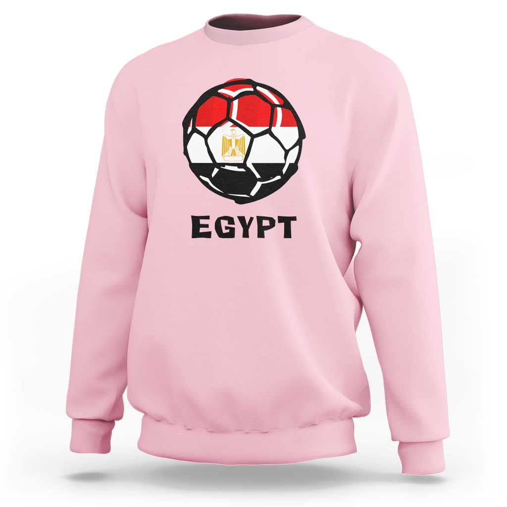 Egyptian Flag Soccer Ball Graphic Sweatshirt Egypt Pride Sports Football Fans Match Day