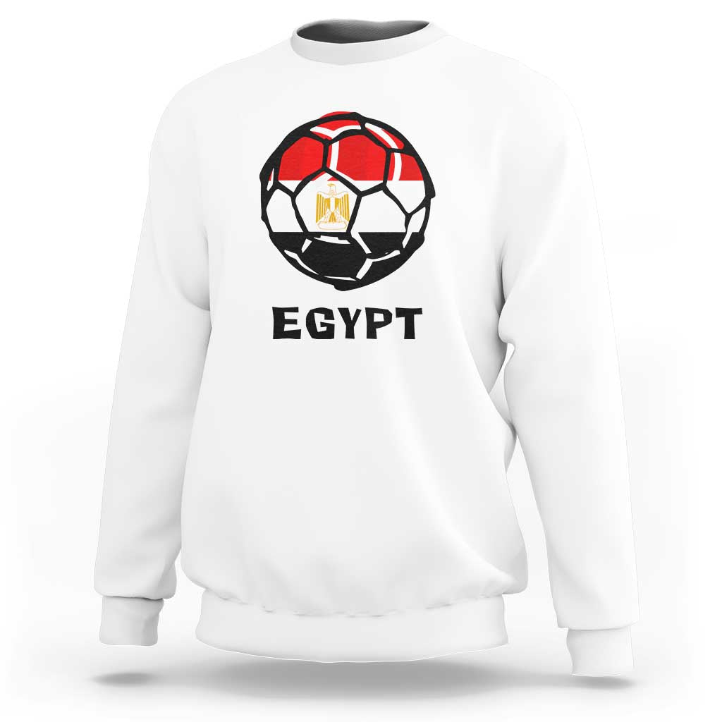 Egyptian Flag Soccer Ball Graphic Sweatshirt Egypt Pride Sports Football Fans Match Day