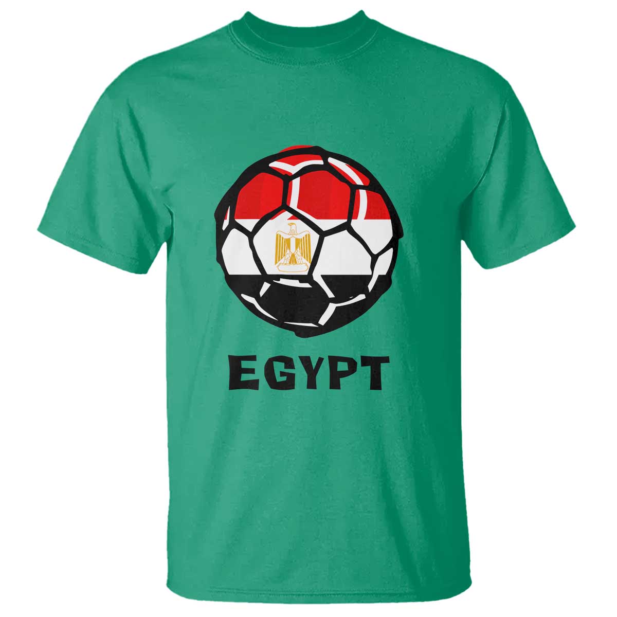 Egyptian Flag Soccer Ball Graphic T Shirt Egypt Pride Sports Football Fans Match Day
